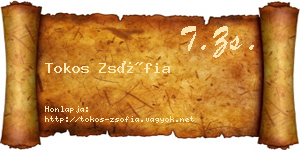 Tokos Zsófia névjegykártya