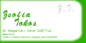 zsofia tokos business card